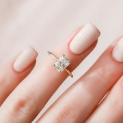 Moissanite 2 CT Radiant Cut Diamond Art Deco Victorian Enagagement Ring Mapple Gems